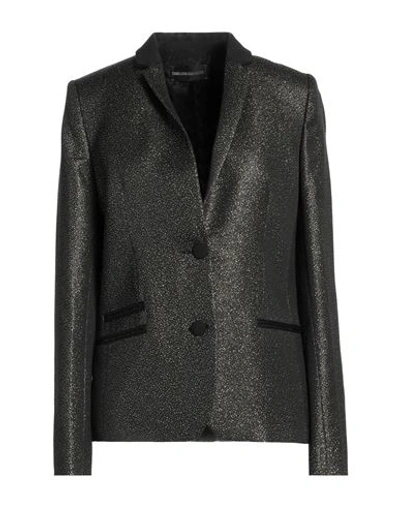 Zadig & Voltaire Woman Blazer Gold Size 6 Acrylic, Polyester, Wool, Metallic Polyester, Polyamide