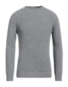 Irish Crone Man Sweater Grey Size Xxl Virgin Wool In Grey