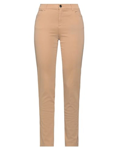 Diana Gallesi Woman Pants Sand Size 12 Cotton, Elastane In Beige