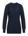 Become Man Sweater Navy Size 42 Acrylic, Polyester In Navy Blue
