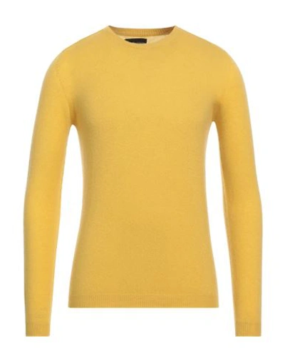 Roberto Collina Man Sweater Yellow Size 38 Cashmere