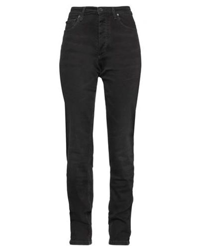 Zadig & Voltaire Woman Jeans Black Size 31 Cotton, Elastane, Bovine Leather