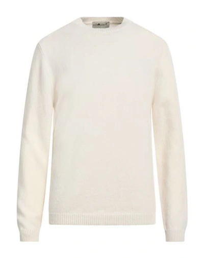 Irish Crone Man Sweater Cream Size Xl Cashmere In White
