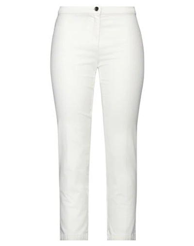 Diana Gallesi Woman Pants White Size 14 Cotton, Elastane