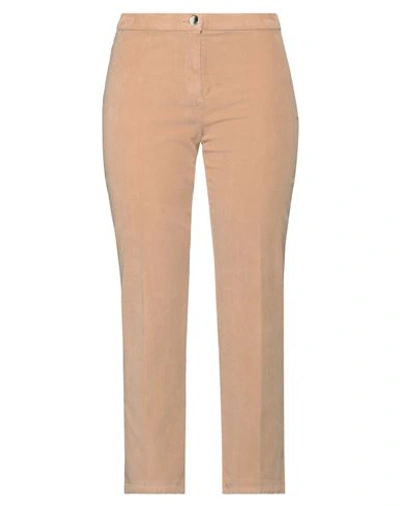 Diana Gallesi Woman Pants Camel Size 10 Cotton, Elastane In Beige