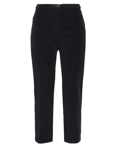 Diana Gallesi Woman Pants Navy Size 12 Cotton, Elastane In Navy Blue