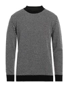 Officina 36 Man Sweater Black Size L Wool, Polyamide