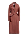 Diana Gallesi Woman Coat Tan Size 10 Virgin Wool, Polyamide In Brown
