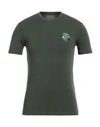 Armani Exchange Man T-shirt Sage Green Size S Cotton, Elastane