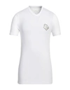 Armani Exchange Man T-shirt White Size S Cotton, Elastane