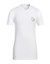 Armani Exchange Man T-shirt White Size S Cotton, Elastane In White
