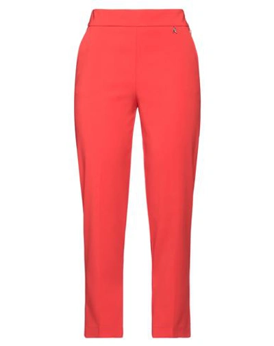 Patrizia Pepe Woman Pants Coral Size 10 Polyester, Elastane In Red
