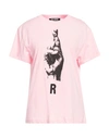 RAF SIMONS RAF SIMONS WOMAN T-SHIRT PINK SIZE S COTTON