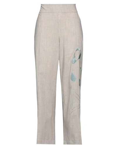 Elisa Cavaletti By Daniela Dallavalle Woman Pants Beige Size 6 Polyester, Viscose, Elastane