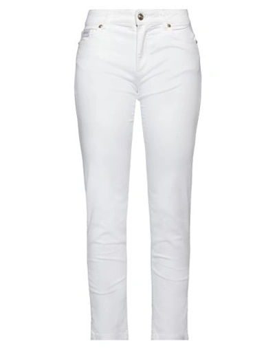 Versace Jeans Couture Woman Jeans White Size 32 Cotton, Elastane