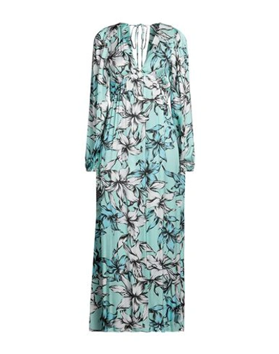 Brand Unique Woman Maxi Dress Light Green Size 0 Viscose, Silk