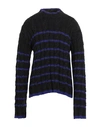 Phipps Striped Cable Knit Jumper In Black