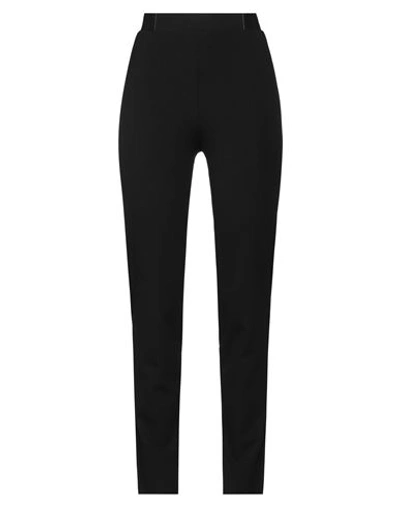 Patrizia Pepe Woman Leggings Black Size 12 Viscose, Polyamide, Elastane