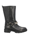 Geox Woman Knee Boots Black Size 6 Soft Leather In Black