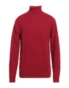 Avignon Man Turtleneck Brick Red Size 3xl Wool, Viscose, Acrylic, Polyester, Nylon In Red