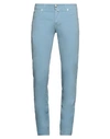 Jacob Cohёn Man Pants Sky Blue Size 32 Cotton, Elastane