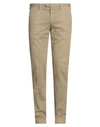 Santaniello Man Pants Sand Size 40 Cotton, Elastane In Beige