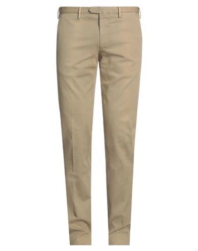 Santaniello Man Pants Sand Size 40 Cotton, Elastane In Beige