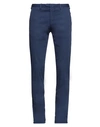 Santaniello Man Pants Blue Size 30 Cotton, Elastane