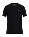 Armani Exchange Man T-shirt Black Size Xl Cotton In White