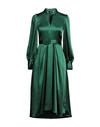 Closet Woman Midi Dress Dark Green Size 8 Recycled Polyester, Polyester In Green