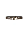Maje Woman Belt Military Green Size 1 Bovine Leather, Zamak, Polyurethane In Green