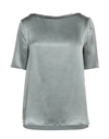 Diana Gallesi Woman Blouse Grey Size 10 Silk