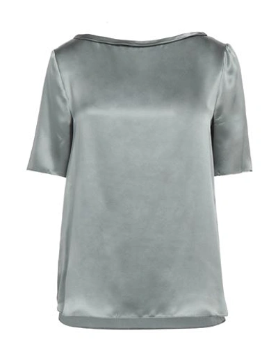 Diana Gallesi Woman Blouse Grey Size 10 Silk