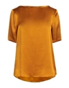 Diana Gallesi Woman Blouse Ocher Size 8 Silk In Yellow