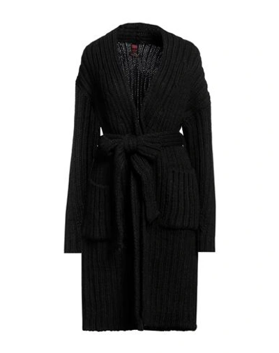 Stefanel Woman Cardigan Black Size L Acrylic, Alpaca Wool, Wool