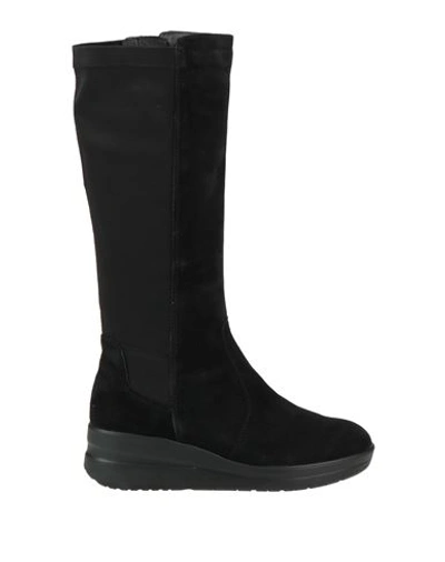 Cinzia Soft Woman Boot Black Size 7 Soft Leather, Textile Fibers