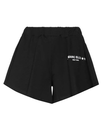 Marc Ellis Woman Shorts & Bermuda Shorts Black Size 6 Cotton, Elastane
