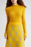 Burberry Crew Neck Wool Blend Pullover In Pear
