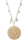 MEIRA T DIAMOND MEDALLION PENDANT NECKLACE