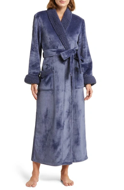 Natori Plush Robe In French Navy