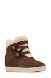 Sorel Out N About Faux Shearling Bootie In Tobacco/ Natural