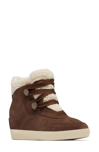 Sorel Out N About Wedge Sneaker Booties In Tobacco