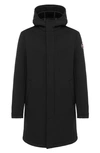 Colmar Hooded Zip-up Coat In Black