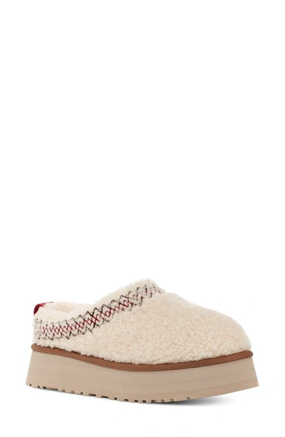 Ugg Tazz Shearling Braided Flatform Slippers In Beige/beige | ModeSens