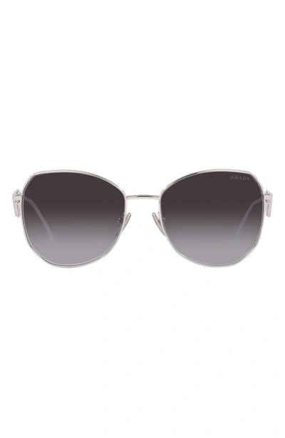 PRADA 57MM GRADIENT ROUND SUNGLASSES