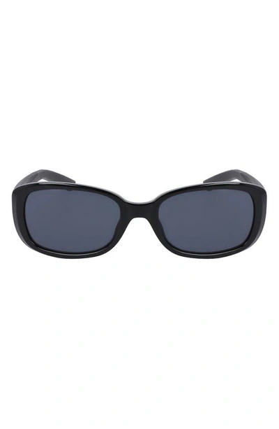 Nike Epic Breeze 135mm Rectangular Sunglasses In Black
