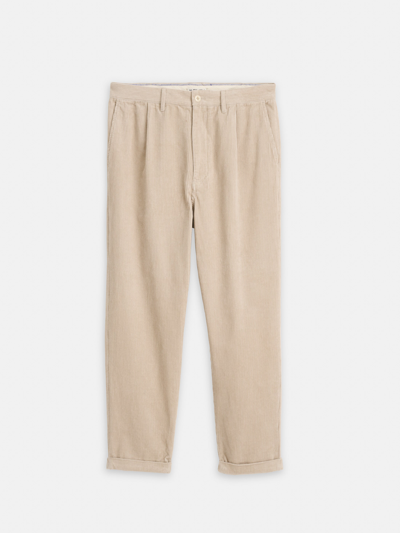 Alex Mill Standard Pleated Pant In Corduroy In Cloud Grey