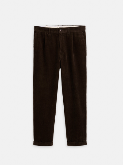 Alex Mill Standard Pleated Pant In Corduroy In Chocolate