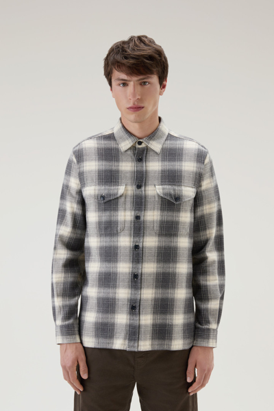 Woolrich Men Grey Check Size 3xl