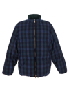 Thom Browne Wool Blend Check Reversible Puffer Jacket In Multicolor